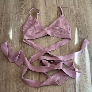 For love and lemons tie tank purple Medium